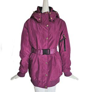 P.E. NATIONAL FUSCHIA PINK PUFFER JACKET WITH BELT (M)